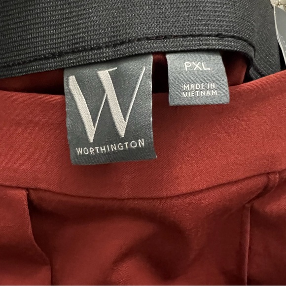 Worthington Womens Mid Rise Fit Ankle Ponte Pant, Size: PXL - Picture 5 of 7